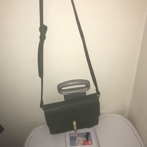 Forest green cross body purse