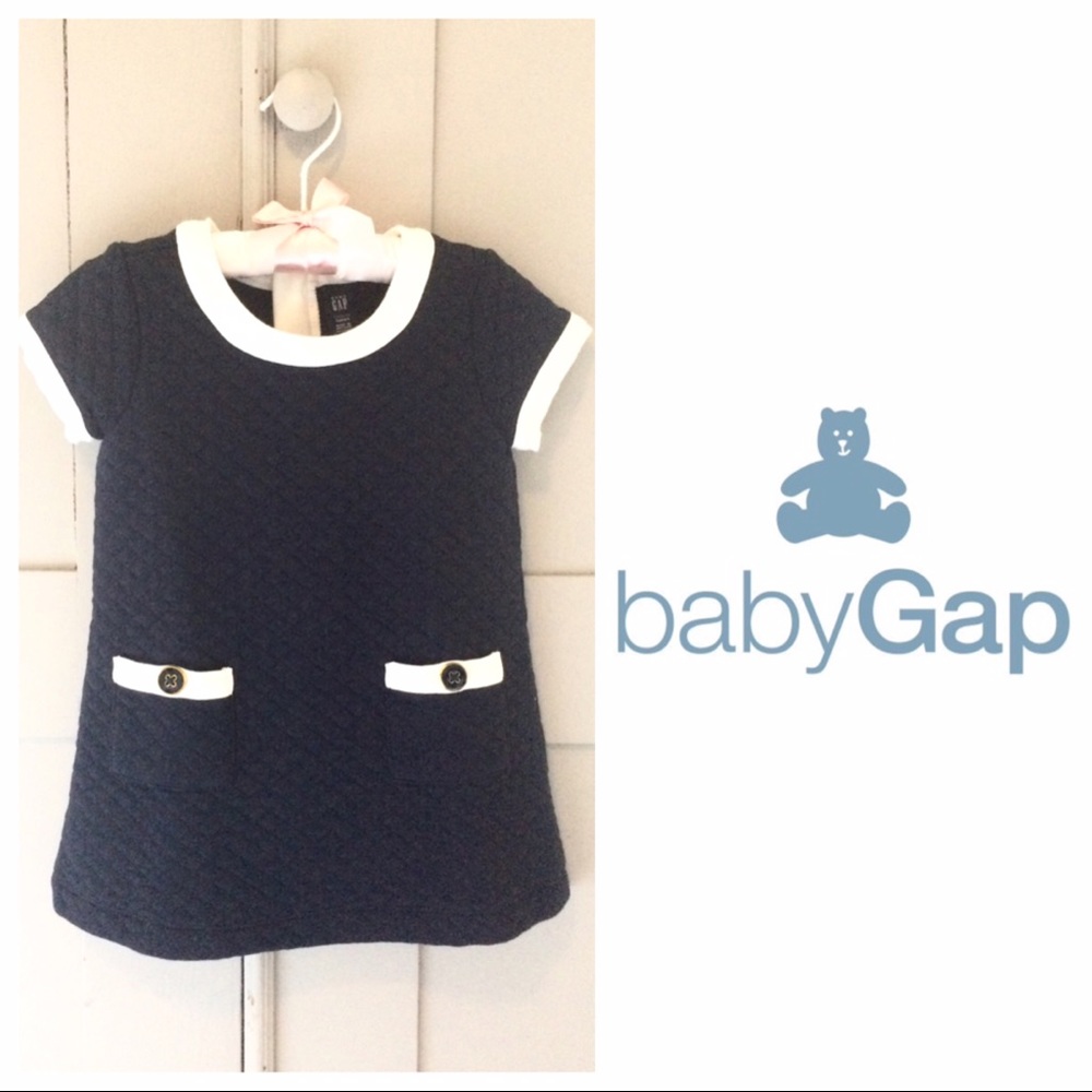 BabyGap Black Quilted Dress