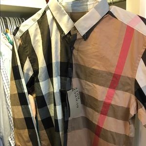 Burberry Brit Men's Button Down-Medium