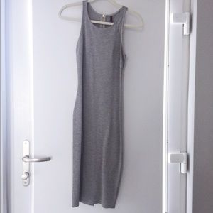 Lulu's Grey Midi Dress