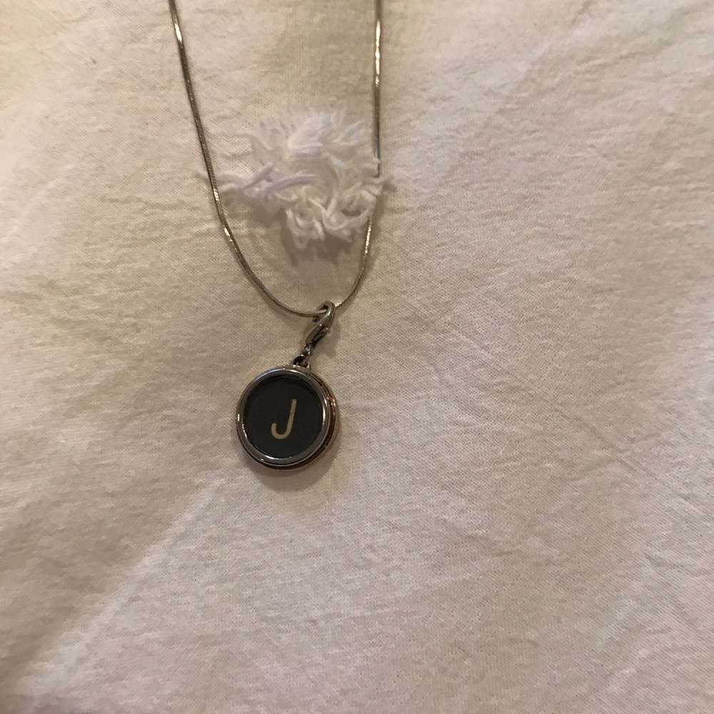 Recycled J necklace and bracelet charm