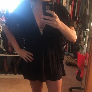 Black Victoria's Secret cover up Lacey sleeves lrg