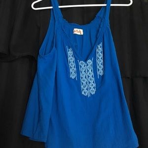 Blue beaded tank top