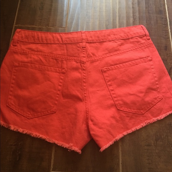 NWOT Forever 21 orange/red shorts - Picture 2 of 3