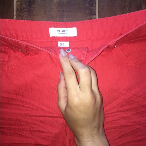 NWOT Forever 21 orange/red shorts - Picture 3 of 3