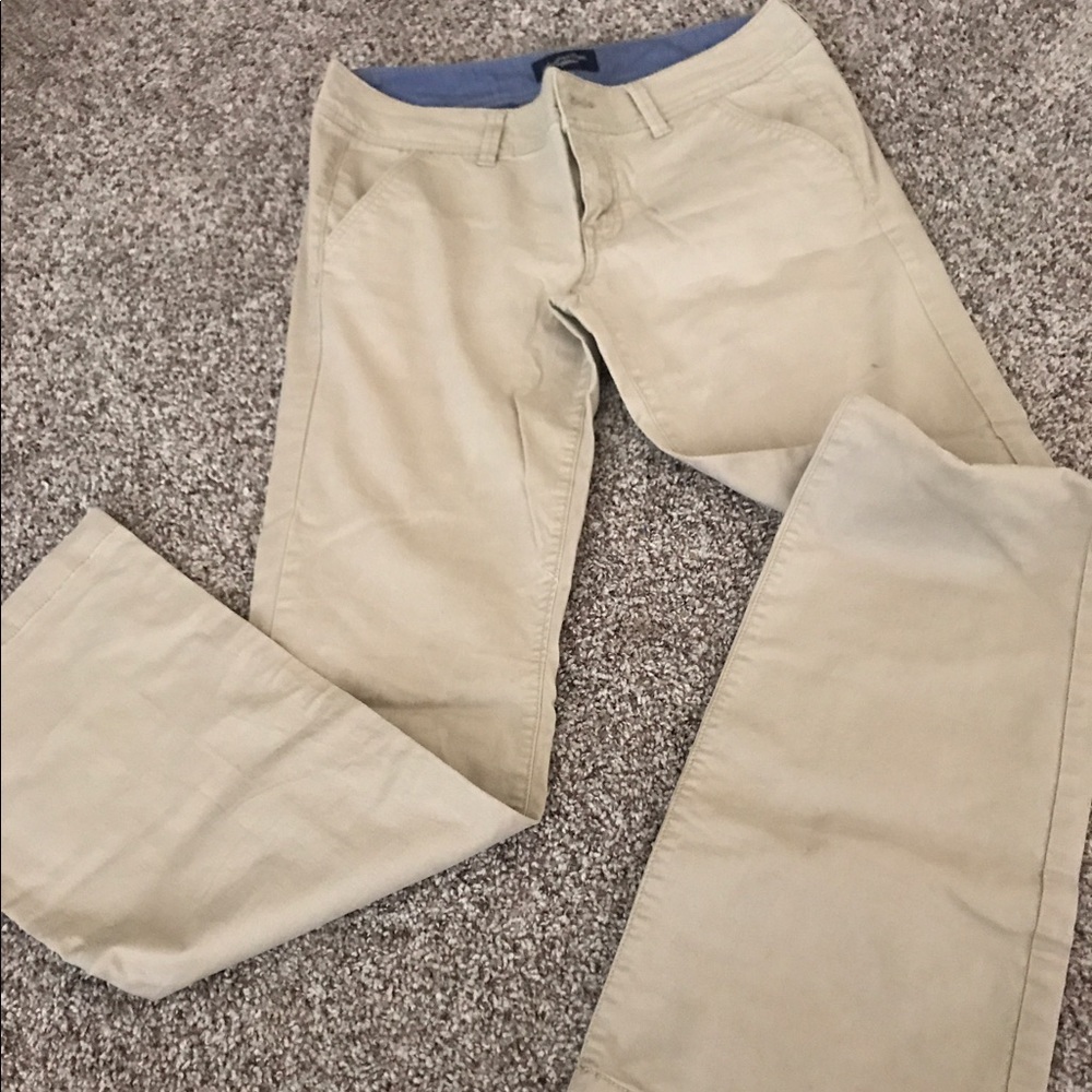 Khaki boot cut pants