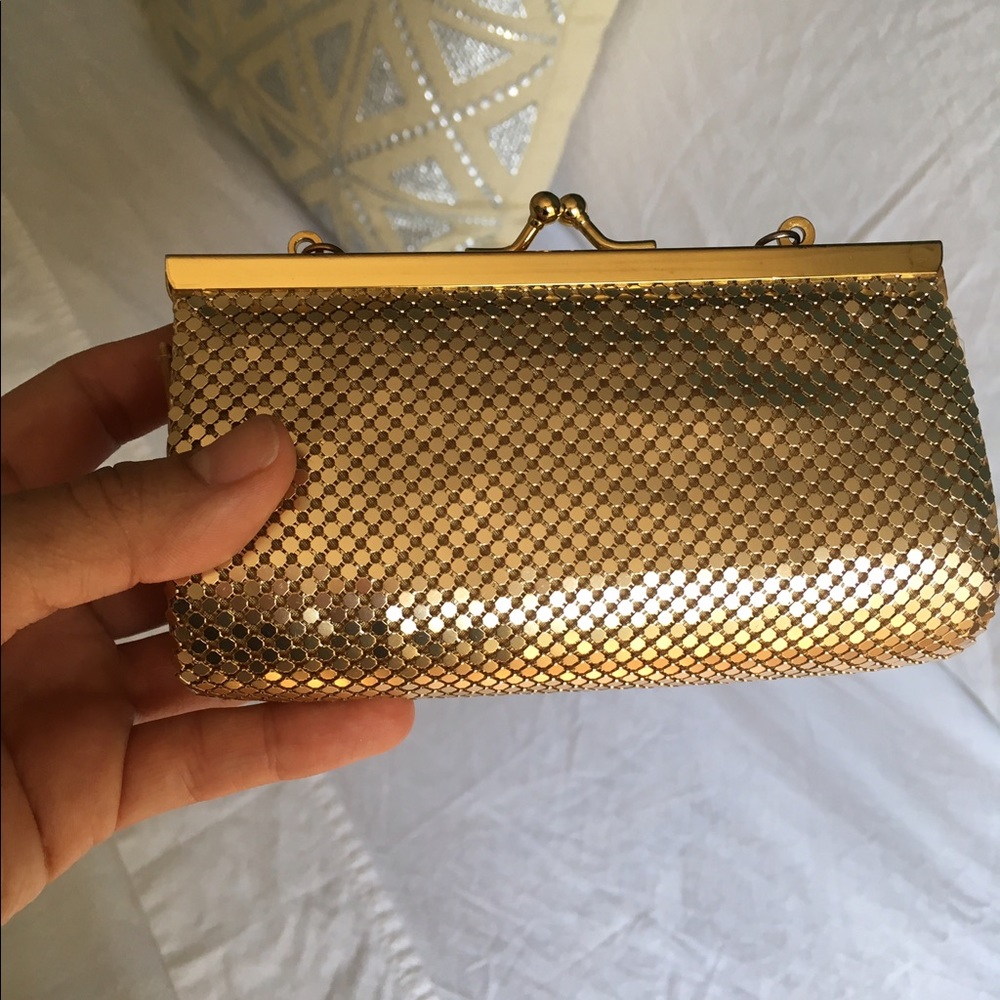 Small Gold Disco Clutch