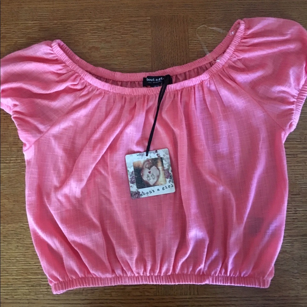About a Girl Pink Crop Top NWT