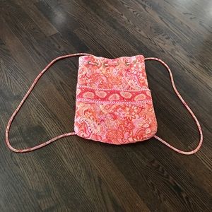 Vera Bradley drawstring backpack (in "Sherbet")