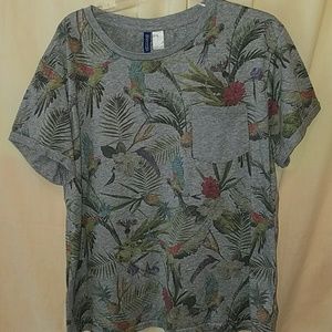 Divided men's tropical print t-shirt