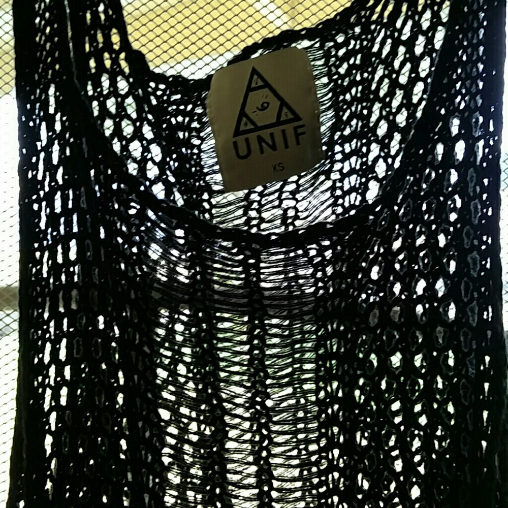 BRAND NEW! UNIF Black Crochet Dress Sz XS