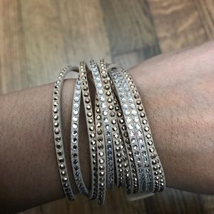 Swavorski suede crystal bracelet/choker.