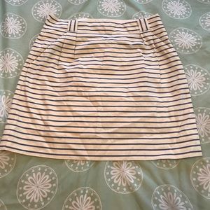 The limited cream skirt with blue stripes
