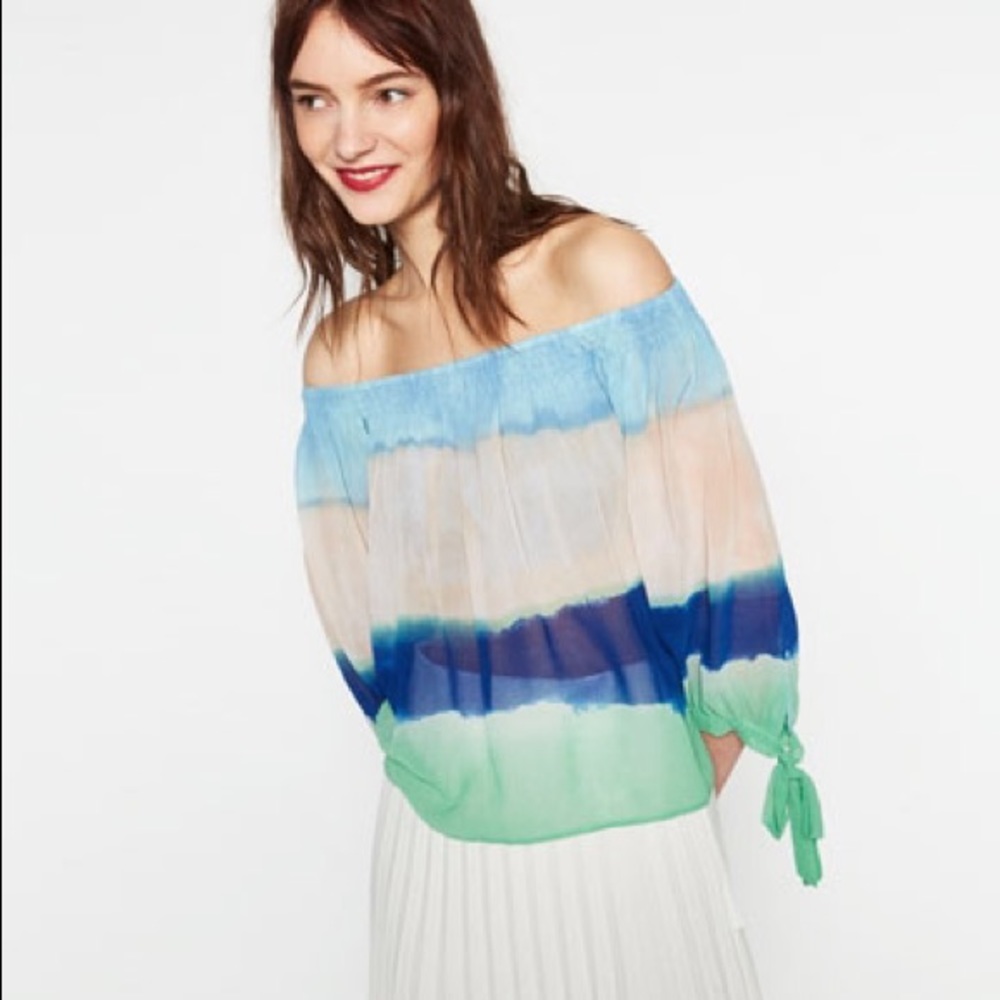 Zara off the shoulder top NWT