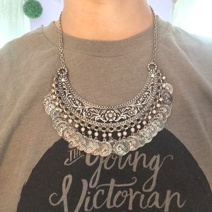 Free People// silver coin necklace