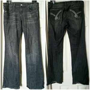 Sz 9 Grey vintage distressed viggos flare jeans