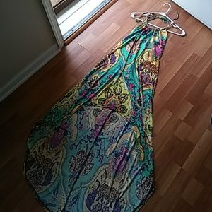 Beautiful floral print silky dress One Size