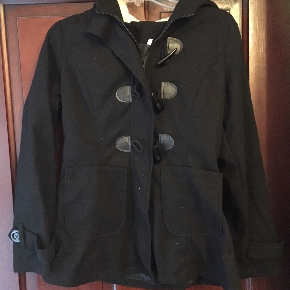 Cute Black Peacoat