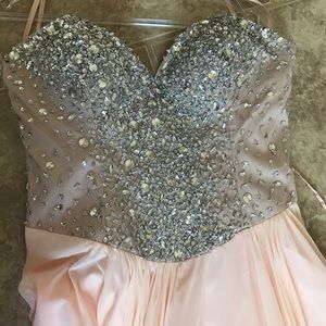 Baby pink prom dress