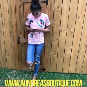 Butterfly sequin shirt