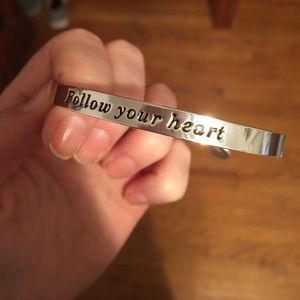 Slip on "follow your heart" bracelet!!