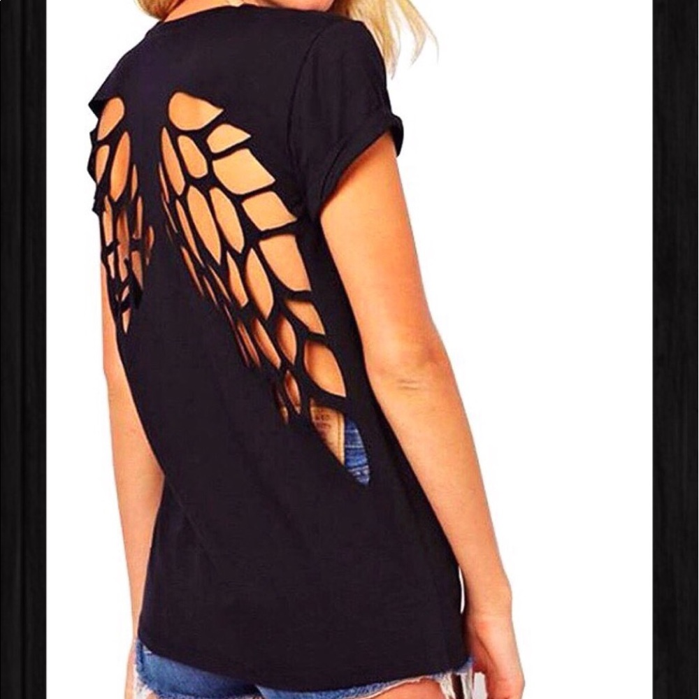 Angel wings Cutout Tee