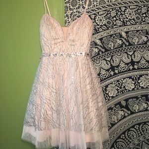 Short Pink Glitter Dress