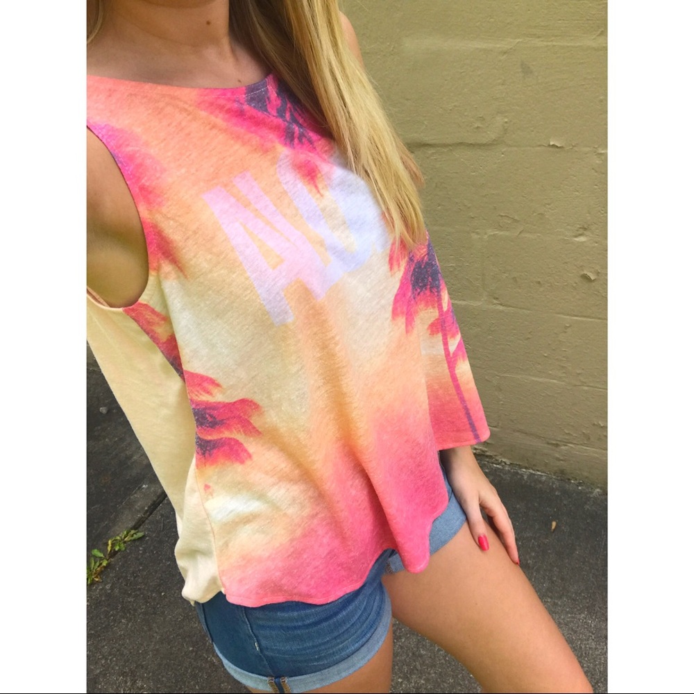 NWT American Eagle small sunset "aloha" tank top