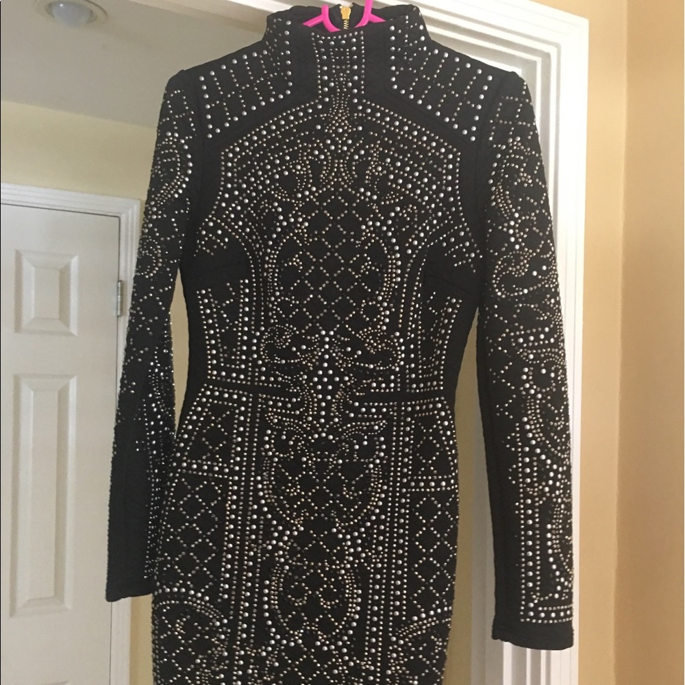 Hot Miami style black mini dress