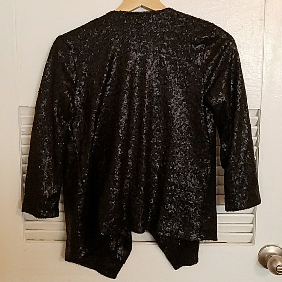 NEW Black Sequin Cardigan XS - Picture 2 of 4