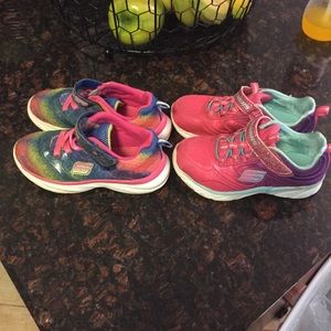 Sneaker Bundle Toddler Girls Skechers Sz 9 EUC