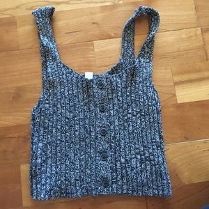 grey urban outfitters button crop top