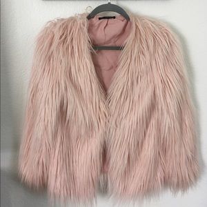 Urban Outfitters Pink Fluffy Coat