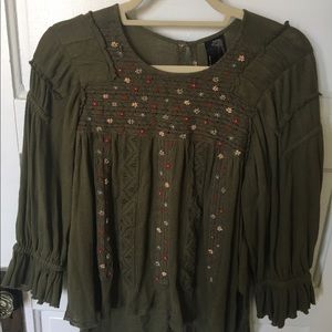 Free People New Romantics Cotton Blouse