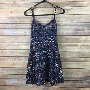 Aeropostale Dark Blue Dress with Geometric Designs