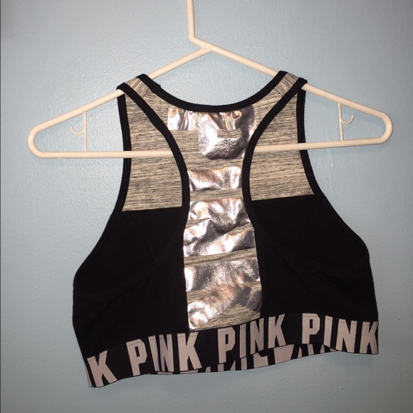 PINK high neck sports bra - Picture 2 of 2