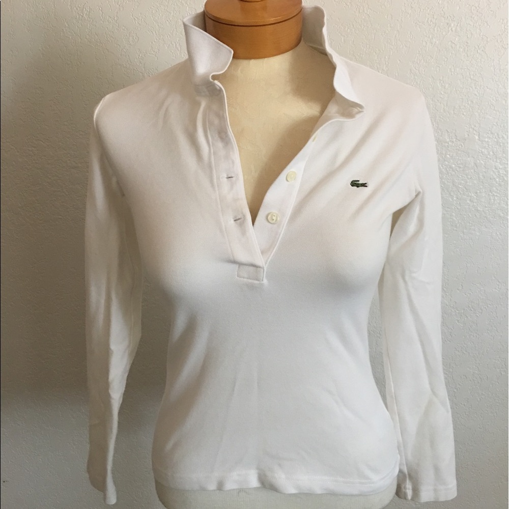 White Lacoste Polo