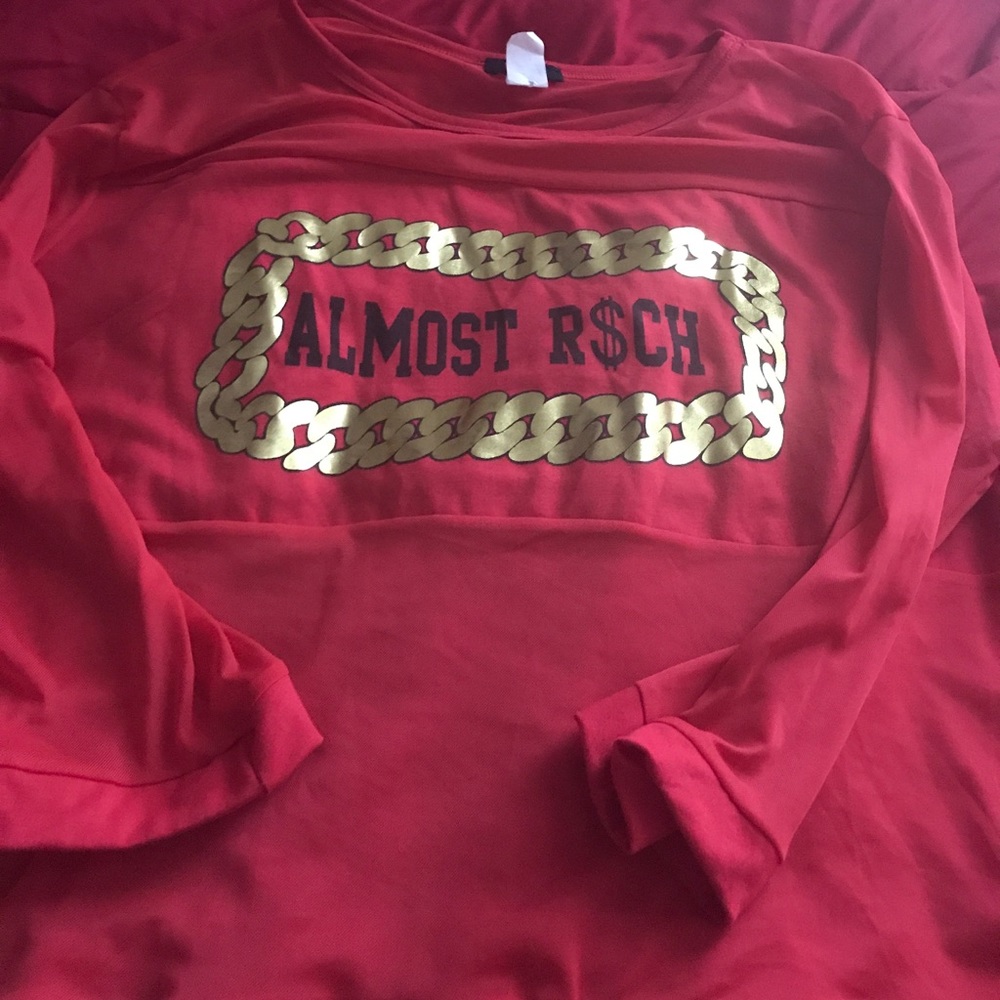 Red long sleeve shirt