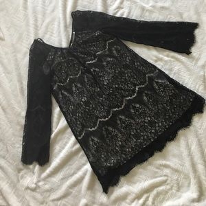 NWOT BLACK AND BEIGE PARTY LACE DRESS