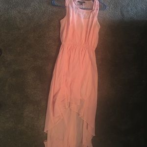 Blush pink high low dress