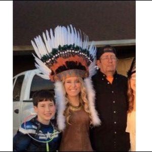 Handmade Native American Indian headdress costume