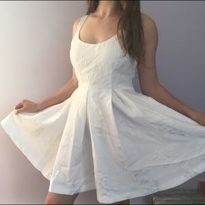 NWT White Sundress with Rose Pattern