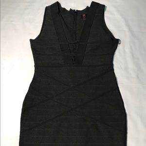 Sexy black dress bandage dress