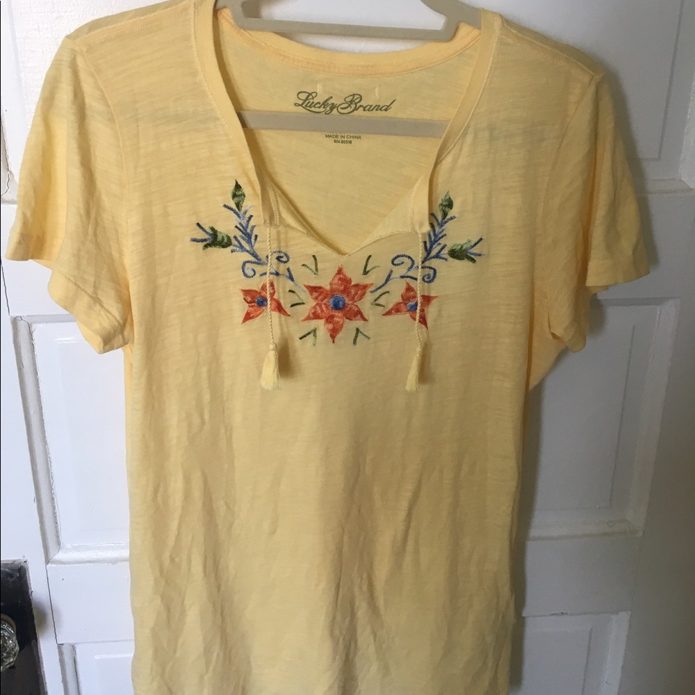 Lucky Brand Yellow Tee