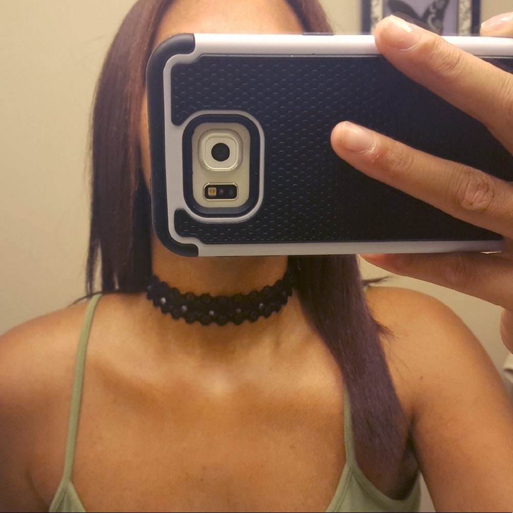 Black Lace Crystal Choker 💎