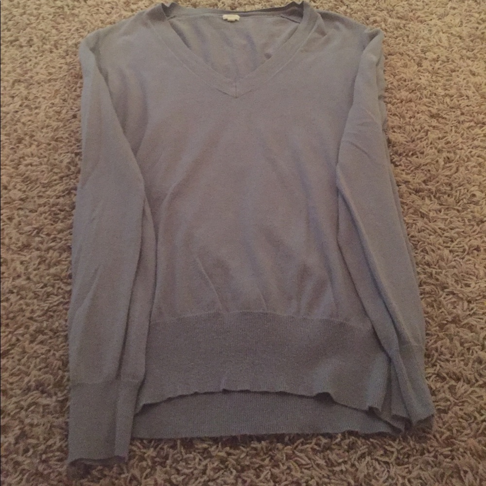 J CREW gray v neck sweater