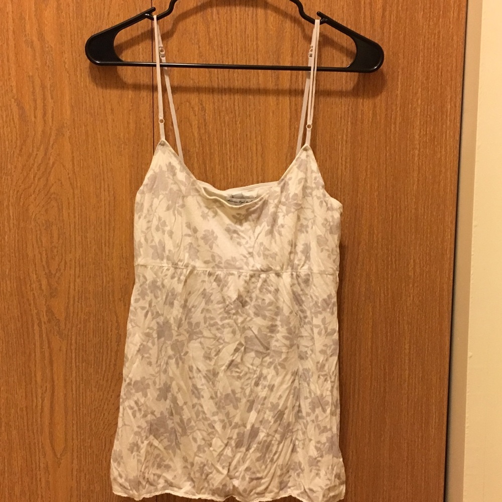 American Eagle Outfitters White and gray tank top