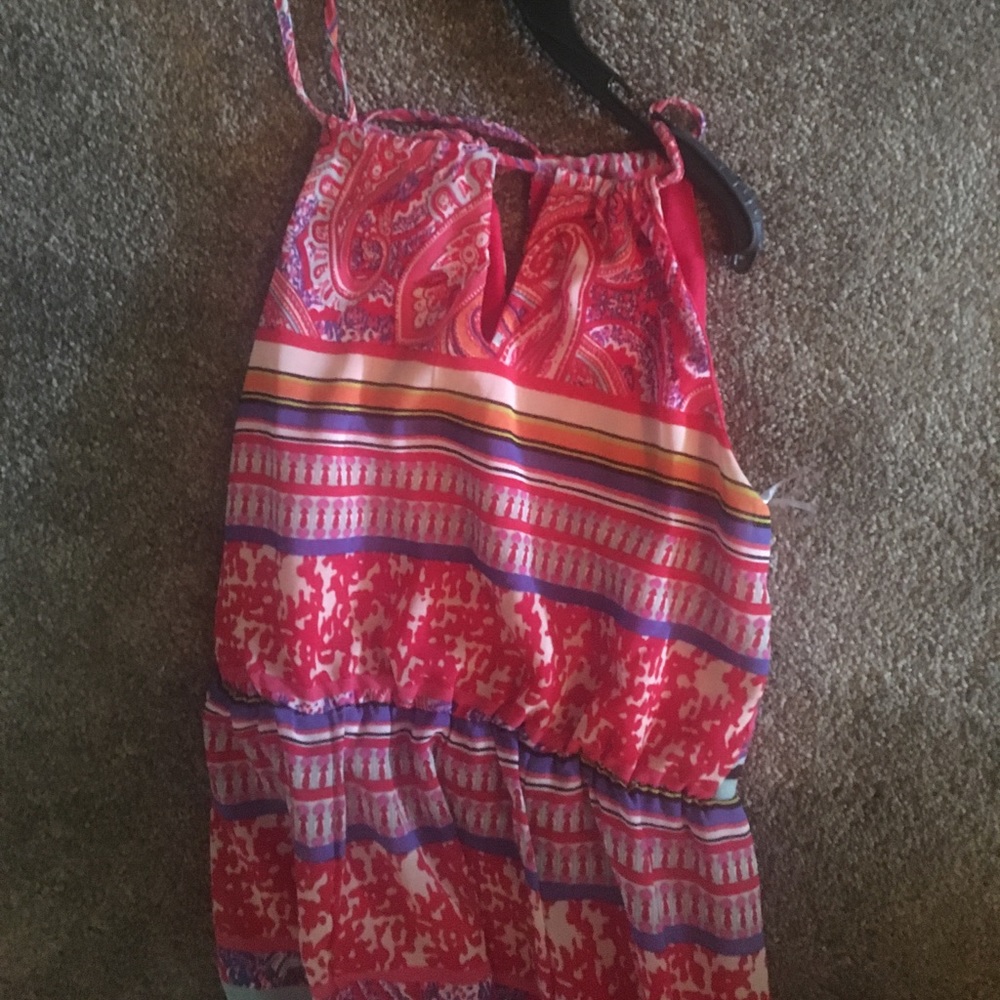 Patterned maxi sleeveless dress