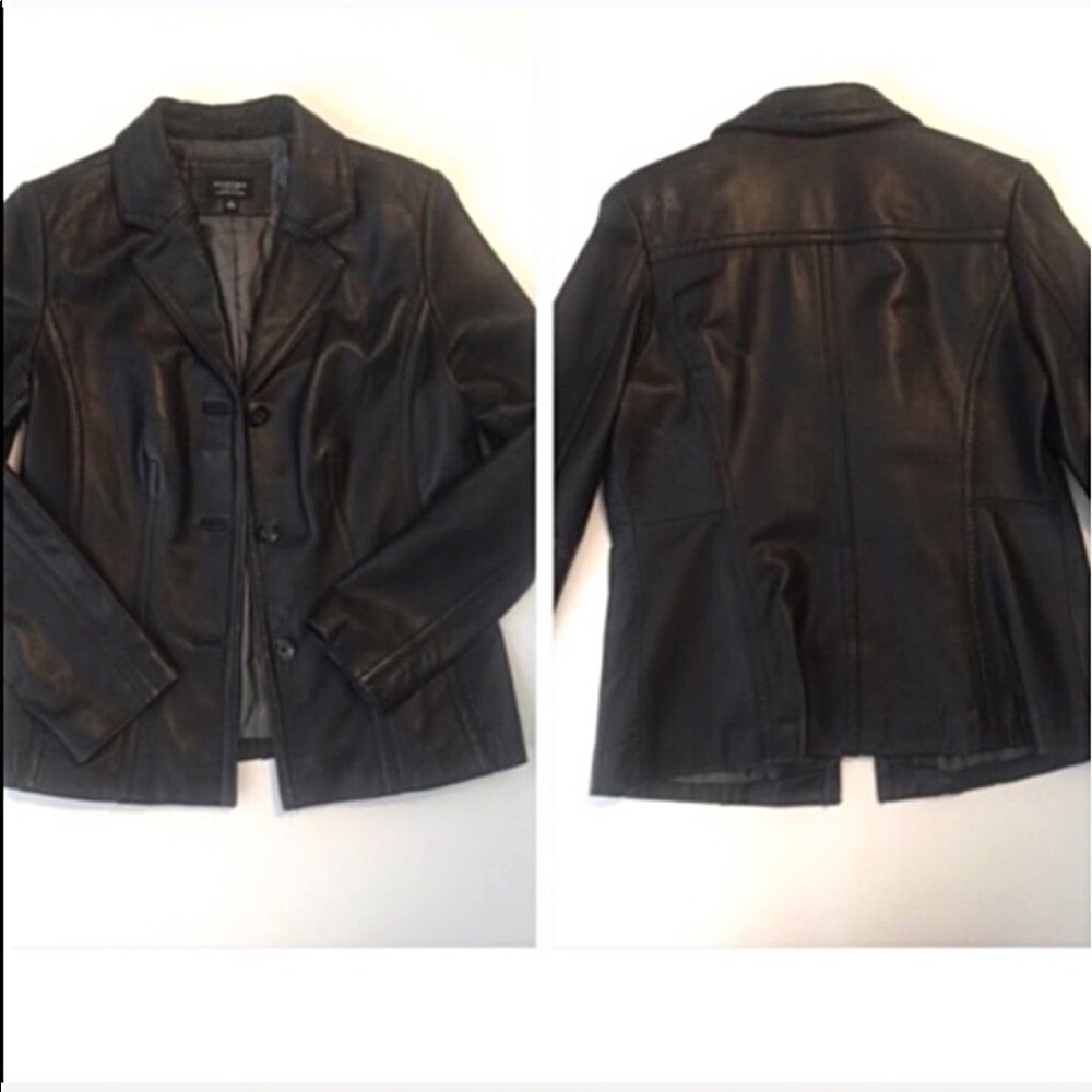 Black • Leather • Coat - Picture 4 of 6