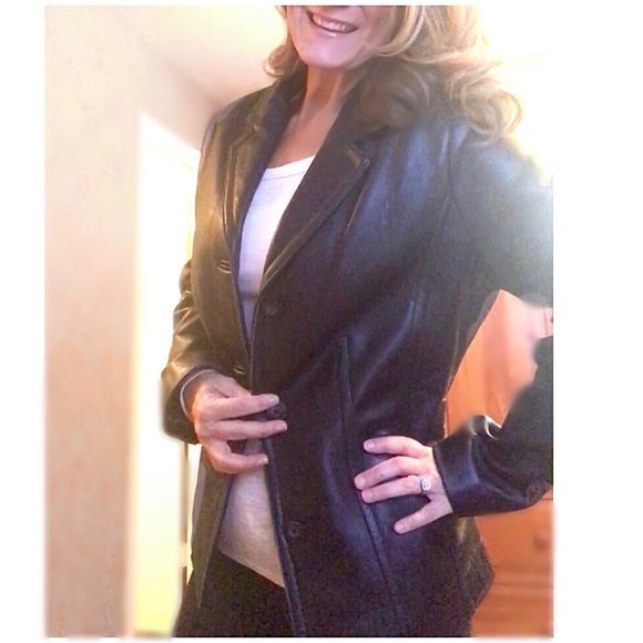 Black • Leather • Coat - Picture 2 of 6